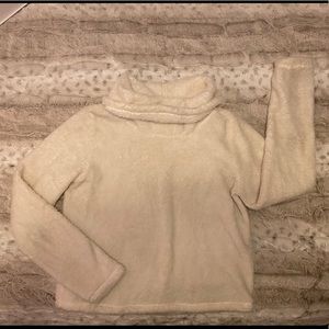 AE Cream Sherpa Turtleneck Sweater